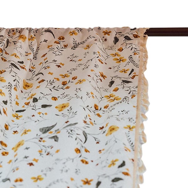 High Quality Floral Fresh Free Punching White Printed Cotton Girl Children's R Carousel 1