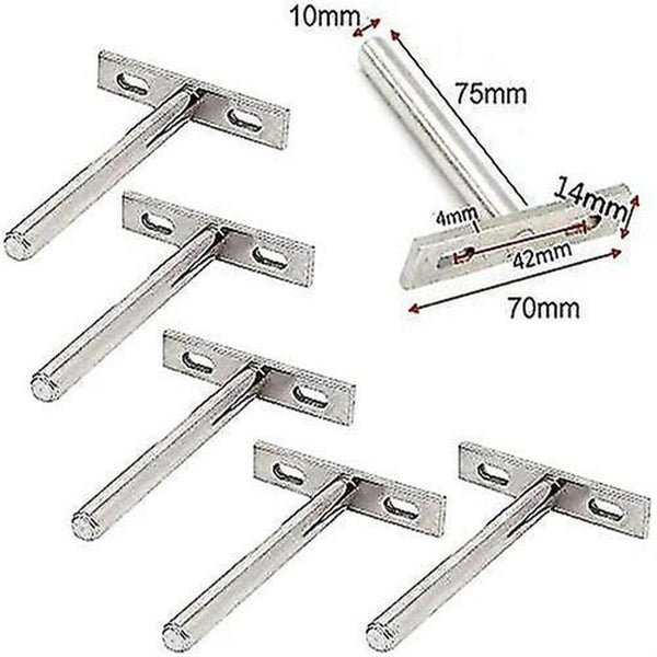 6-piece Concealed Shelf Support Floating Shelf Brackets For Wall Decoration Carousel 5