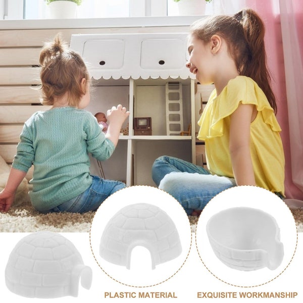 6pcs Simulated Decor Children Toys Polar Model Igloo Figurine For Kids Polar C Carousel 2
