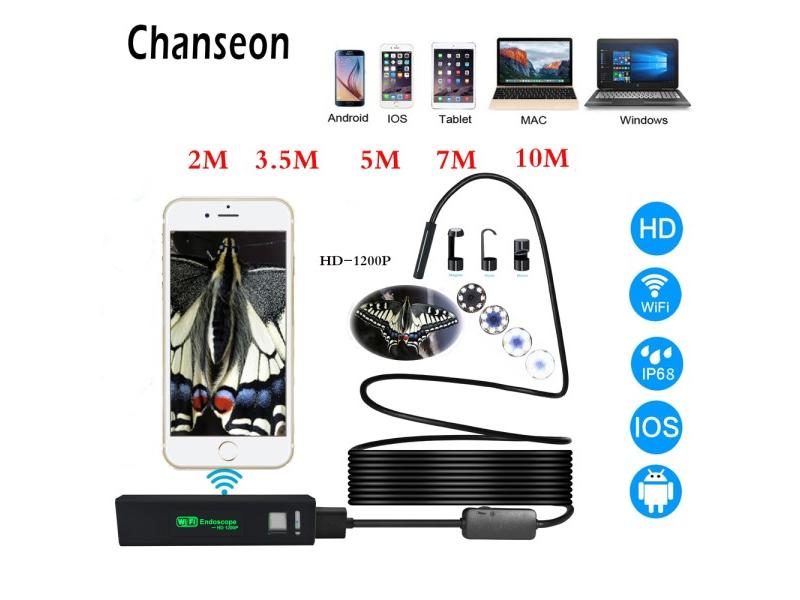 8mm Wifi Endoscope Android/IOS/PC Borescope Waterproof Lens 8 LED Lights Carousel 1