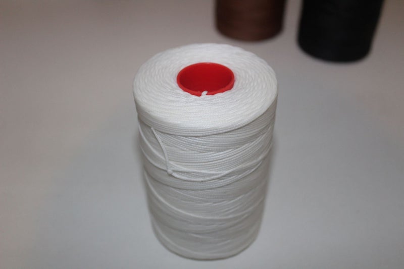 BRAIDED WAXED THREAD... 1.2 MM WHITE , BLACK OR BROWN 400M Carousel 2
