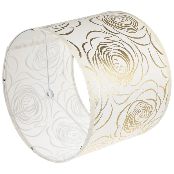 Indoors Decorative Lampshade Gilding Roes Pattern Lampshade Fabric Drum Lampsh Carousel 3
