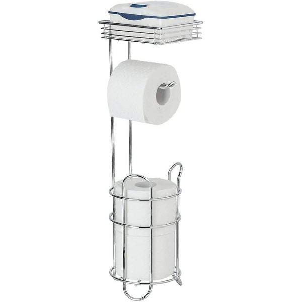Toilet Paper Holder Standing With Shelf Carousel 1