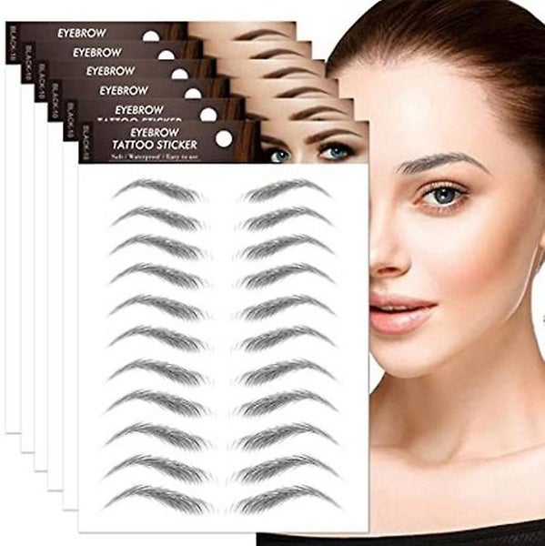 6 Sheets Of 4d Hair-like Waterproof Eyebrow Tattoo Stickers Eyebrow Transfer S62964510559489111