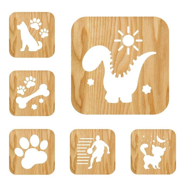 3d Desk Lamp Usb Power Light Led Night Light Dog Paw Wooden Table Lamp Carousel 2