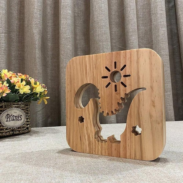 3d Desk Lamp Usb Power Light Led Night Light Dog Paw Wooden Table Lamp Carousel 4