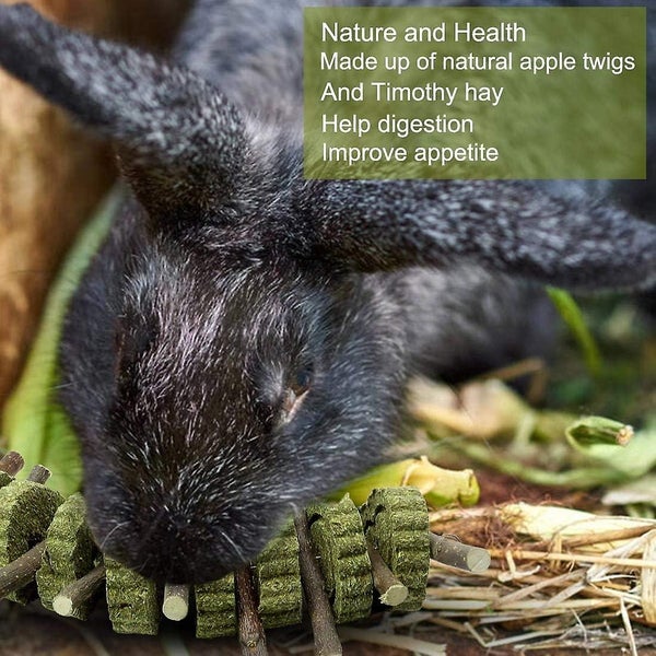 Chew Toys For Teeth Molar Rabbit Toys Natural Organic Apple Sticks For Rabbits Carousel 5