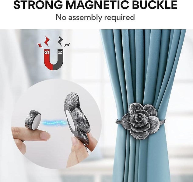 Resin Flower Curtain Tiebacks Magnetic Window Decorative Holders Carousel 2