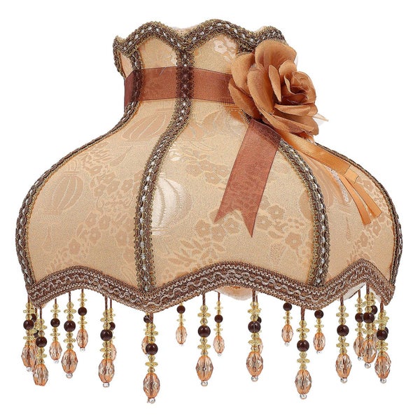 1pc European Vintage High-end Cloth Art Bead Lace Lampshade For Light Decor Carousel 2