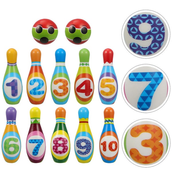 1 Set Children Bowling Toy Bowling Game Toy Number Cognition Educational Toy Carousel 2