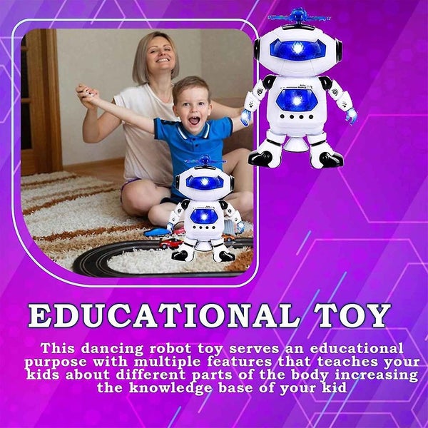360 Body Spinning Dancing Robot Toy With Led Lights Flashing And Music Electro Carousel 5