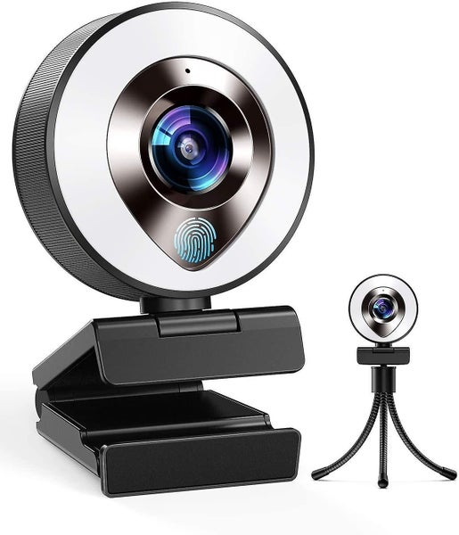 Ring Light Webcam With Microphone 1080p Camera With 3-level Brightness Carousel 1