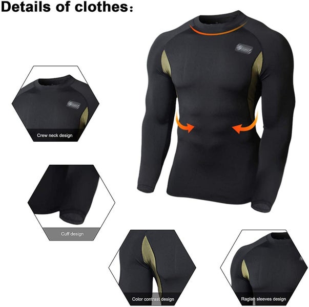 Men's Winter Thermal Underwear Set Warm Long Johns Pants Sport Suits Carousel 2