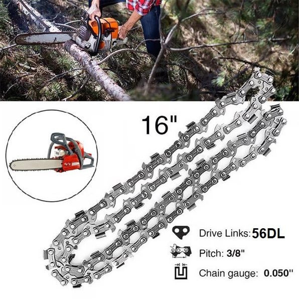 16" Chainsaw Chain 3/8" Pitch 0.050" Gauge 56 Links Chainsaw Replacement Chain Carousel 1