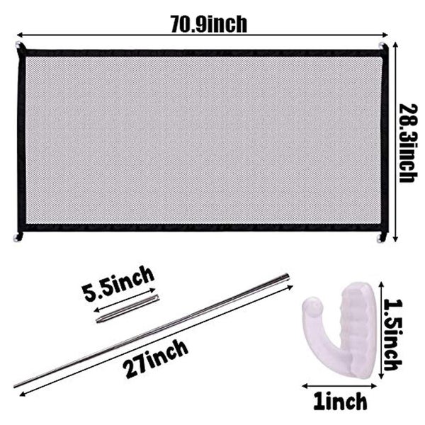 70.9x28.3 Pet Gatebaby Gatemagic Gate Portable Folding Mesh Gate Safe Guard Is Carousel 2