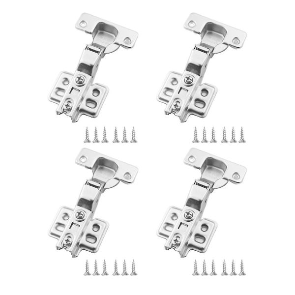 4-pack Frameless Full Overlay Soft Close Cabinet Hinges Adjustable Closing Spe Carousel 1