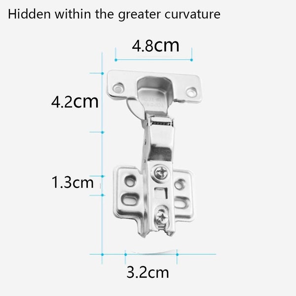 4-pack Frameless Full Overlay Soft Close Cabinet Hinges Adjustable Closing Spe Carousel 2