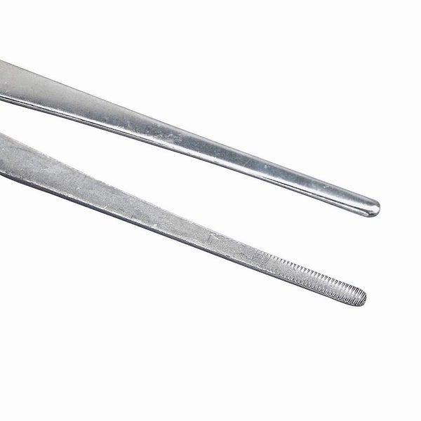 2 Pack Stainless Steel Straight Tweezers And Curved Nippers Feeding Tongs For Carousel 5