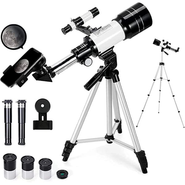 Astronomical Telescope High Tripod Lunar Mirror HD Viewing Refractor Telescopes Carousel 1
