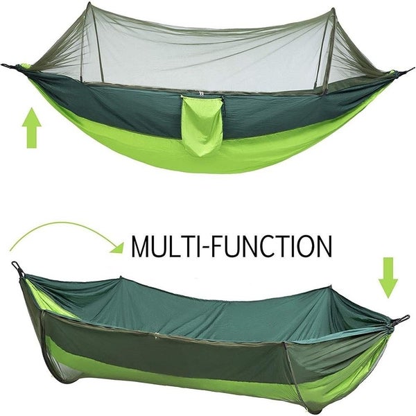 2 Person Hammock W/ Mosquito Net For Camping Tent Hanging Bed Travel Camouflage Carousel 2