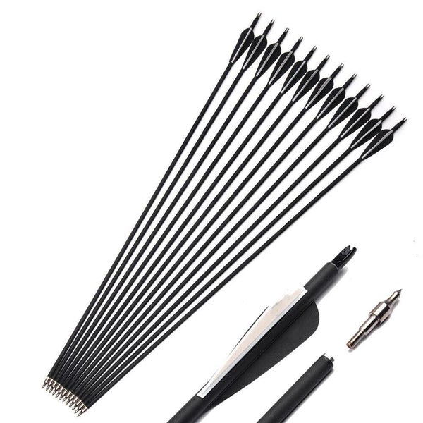 12pcs Musen Carbon Arrows 31 Inches Spine 500 For Compound & Recurve Bow Hunting Carousel 2