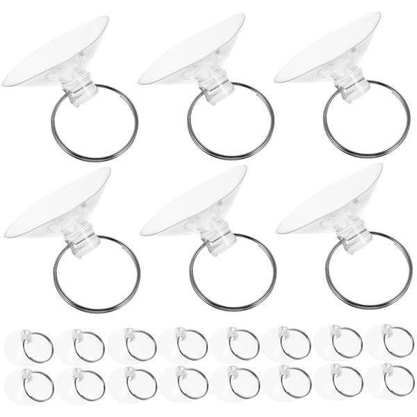 80pcs Suction Cups With Rings Transparent Suction Cups Hanger For Window Glass Carousel 2