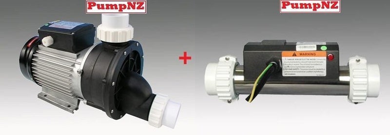 JA100 Pump + H20-R1 Heater COMBO - Whirlpool SPA Pool - Very Quiet Commercial Carousel 1
