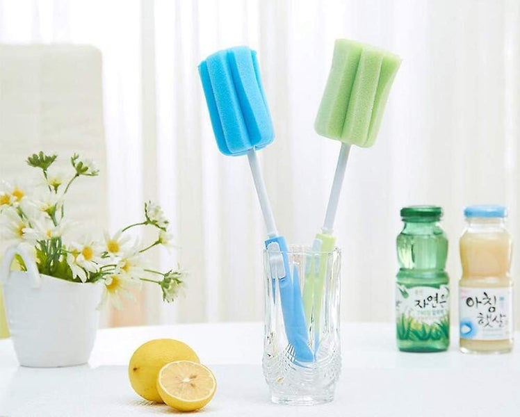 3pcs Foam Sponge Brush With Adjustable Long Handle Cleaning Baby Bottles Glasses Carousel 5