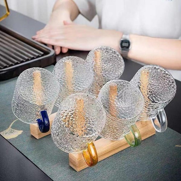 Dish Rack Bamboo Wooden Plates Holder Kitchen Storage Cabinet Organizer Carousel 5