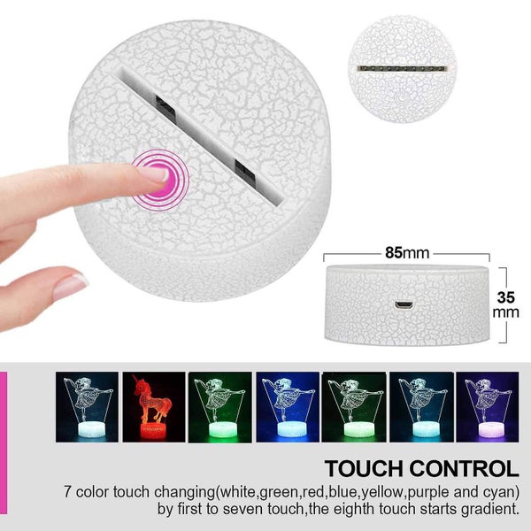 Ballet Girl Night Light 3d Lamp With 16 Colors Changing And Remote Control Carousel 2