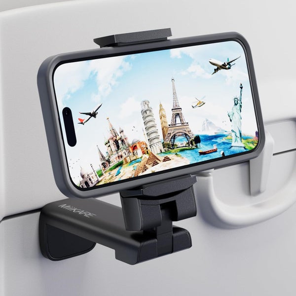 Airplane Travel Essentials Phone Holder, Universal Handsfree Phone Mount Carousel 1