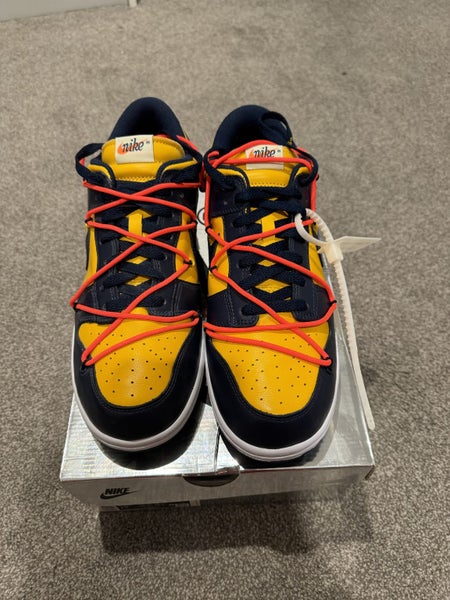 Off-White x Nike Dunk Low 'University Gold' size US 11.5 Carousel 1