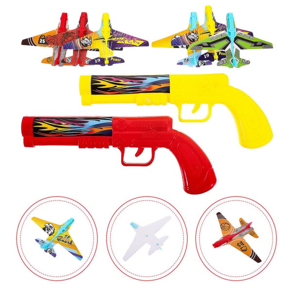 1 Set Of Foams Airplane Model Shooting Airplane Kids Shooter Toy Outdoor Toy K Carousel 2