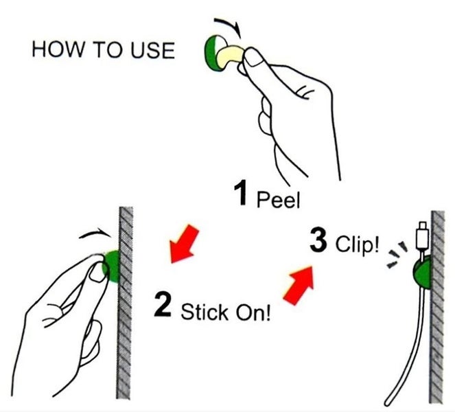 Cable Management Cable Clips Elastic Self-adhesive Cable Fastening Clips Carousel 2