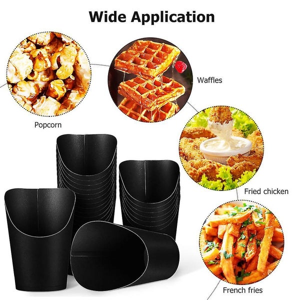 50pcs French Fries Cups Paper Charcuterie Cups Disposable Food Cups Multi-use Carousel 2