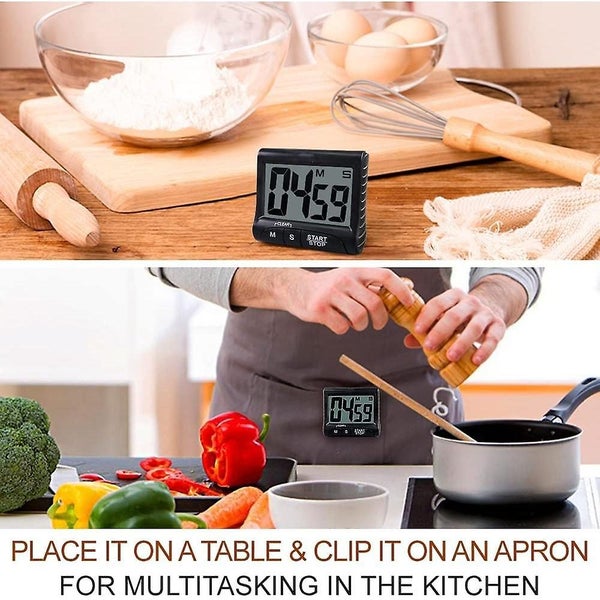 3 Large Display Kitchen Timer Digital Timer Magnetic Back Loud Alarm On A Rope Carousel 5