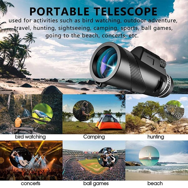 80x100 Monocular Telescope,High Power Smartphone Monoculars for Kids Carousel 1