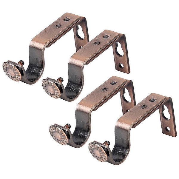 4pcs Wall-mounted Durable Aluminum Alloy 18-22mm Curtain Pole Bracket Drapery Carousel 1