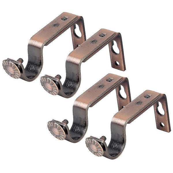 4pcs Wall-mounted Durable Aluminum Alloy 18-22mm Curtain Pole Bracket Drapery Carousel 2
