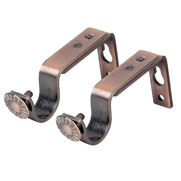 4pcs Wall-mounted Durable Aluminum Alloy 18-22mm Curtain Pole Bracket Drapery Carousel 3