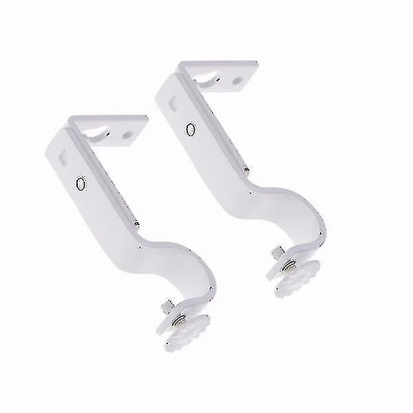 2pcs 18-22mm Adjustable Curtain Holder Curtain Drapery Rod Bracket white Carousel 1