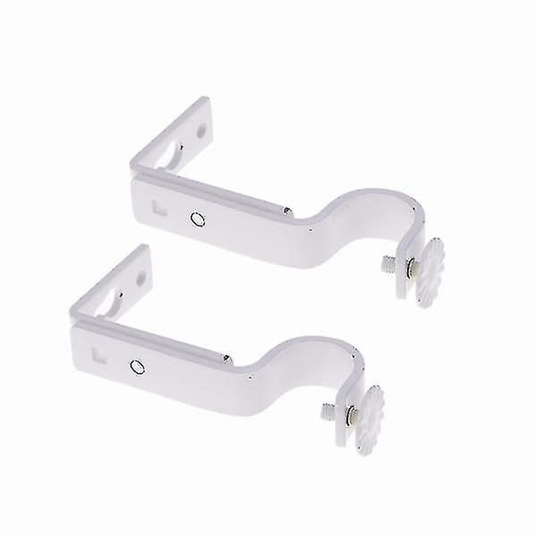 2pcs 18-22mm Adjustable Curtain Holder Curtain Drapery Rod Bracket white Carousel 4