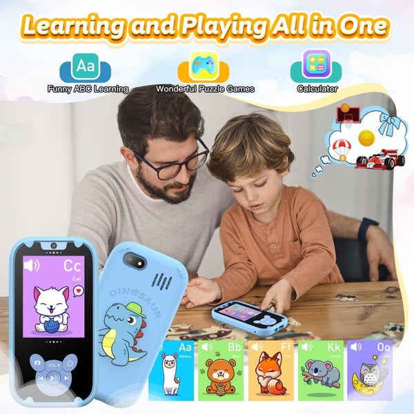 Kids Smart Phone Toys, Touch Screen MP3 Player for Girls Boys,Blue Carousel 2