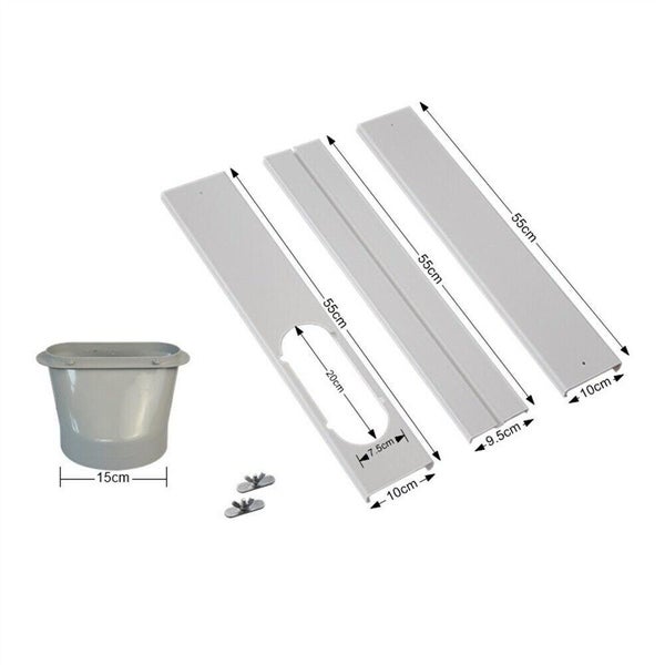 15cm 3pc Window Adapter Tube Connector for Portable Air Conditioner Exhaust Hose Carousel 1