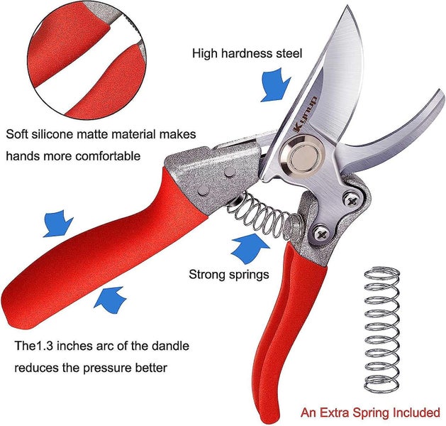 8.6 Gardening Shears Bypass Pruner Hand Shears Tree Trimmers Secateurs Hedge & Carousel 2