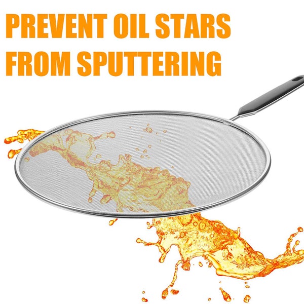 Round Pot Splatter Screen Anti Oil Screen Oil Proofing Lid Frying Pot Oil Spla Carousel 4