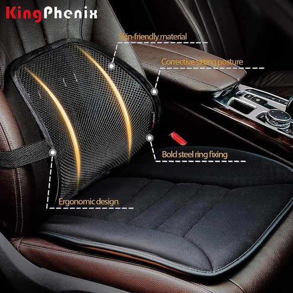 Lumbar Support 2 Pack With Breathable Mesh Suit For Car Office Chiar Carousel 1