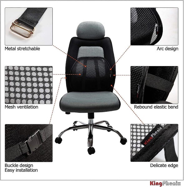 Lumbar Support 2 Pack With Breathable Mesh Suit For Car Office Chiar Carousel 4