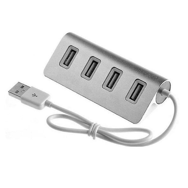 High Speed Mini 4 Port Blue Led Light Usb Hub Splitter Aluminium Power For App Carousel 1