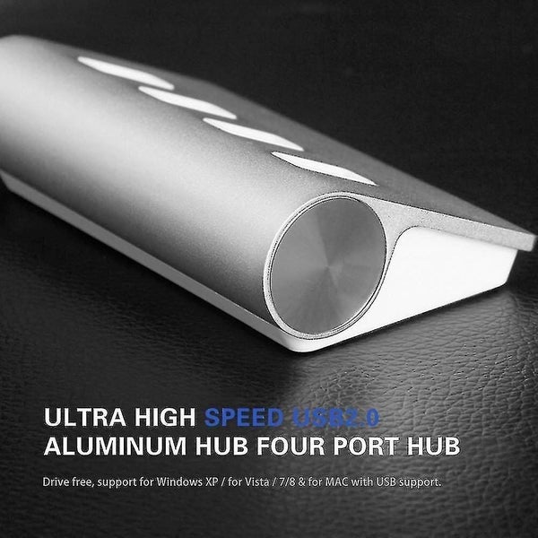 High Speed Mini 4 Port Blue Led Light Usb Hub Splitter Aluminium Power For App Carousel 5